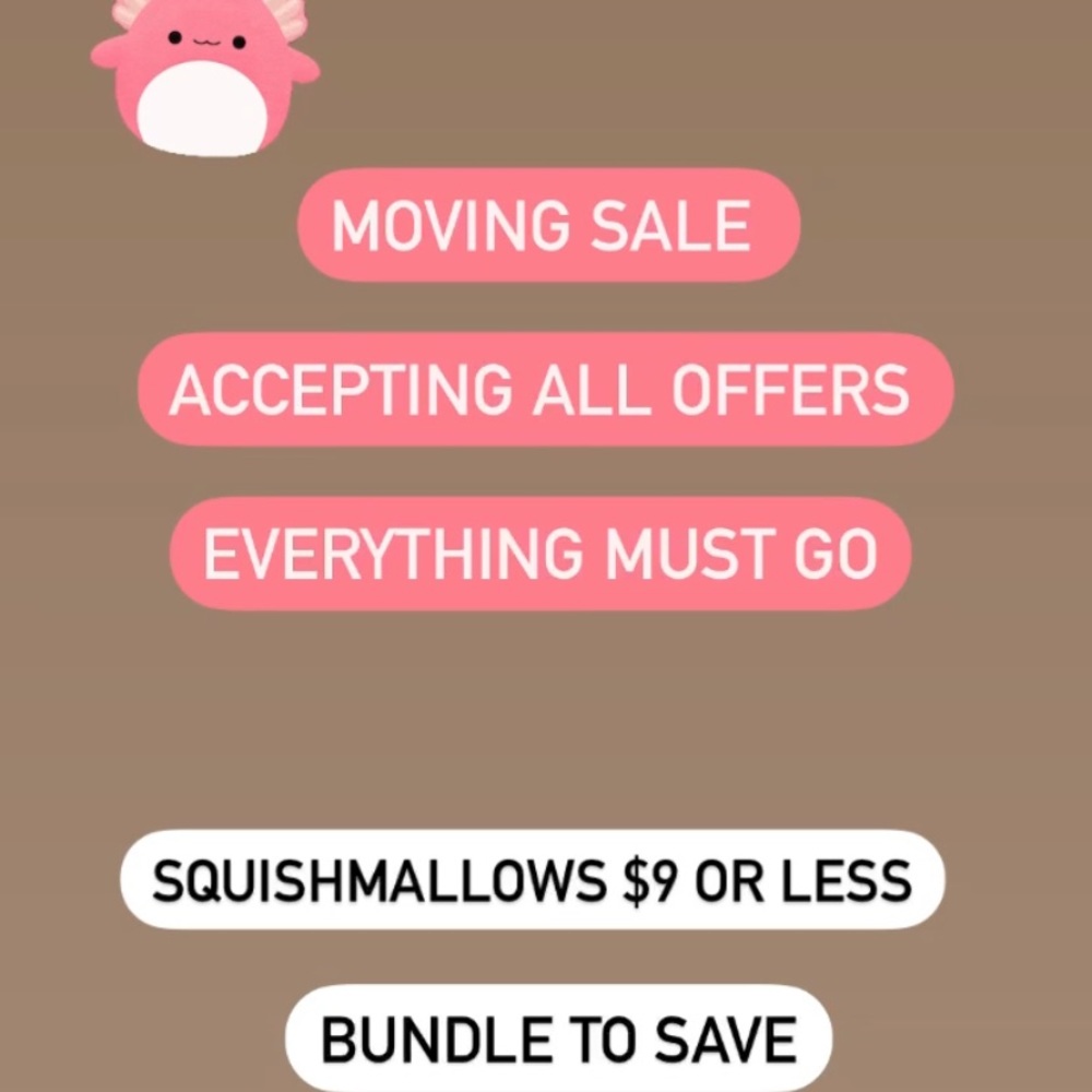 Moving sale is LIVE